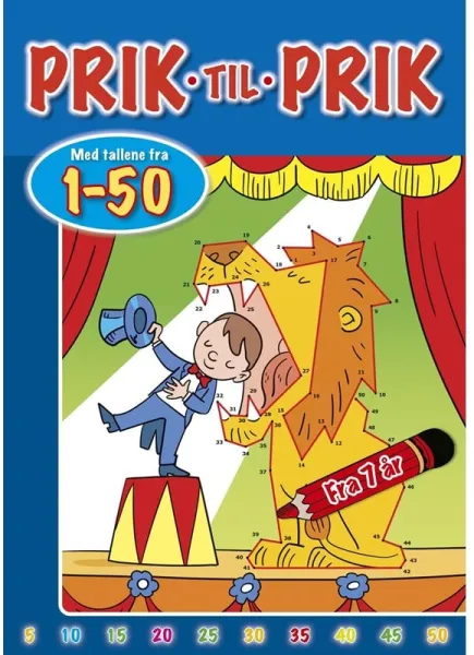 Prik til prik med tallene fra 1-50 (Cirkus) - Hobby - booklet