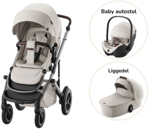 Smile 5Z lux kombivogn inkl. autostol - soft taupe